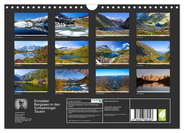 Produktbild: Ennstaler Bergseen in den Schladminger Tauern (Wandkalender 2026 DIN A4 quer), CALVENDO Monatskalender