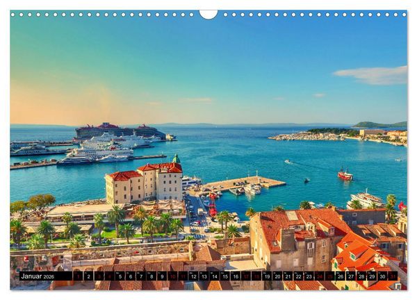 Produktbild: DALMATIEN - KROATISCHE K&Uuml;STE - Split mit Umgebung (Wandkalender 2026 DIN A3 quer), CALVENDO Monatskalender
