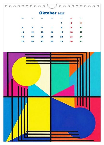 Produktbild: Minimal Art - Die Kunst des Weglassens + Farbfl&auml;chenmalerei - Reduktion als Ausdruck (Wandkalender 2027 DIN A4 hoch), CALVENDO Monatskalender
