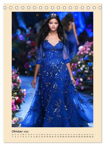 Produktbild: Plus Size Models in glamour&ouml;ser High Fashion (Tischkalender 2026 DIN A5 hoch), CALVENDO Monatskalender