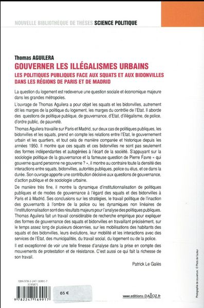 Produktbild: Gouverner les Illegalismes Urbains; les Politiques Publiques Face