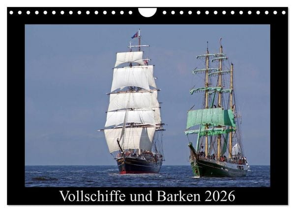 Produktbild: Vollschiffe und Barken 2026 (Wandkalender 2026 DIN A4 quer), CALVENDO Monatskalender