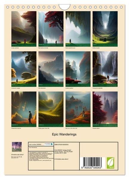 Produktbild: Epic Wanderings (Wall Calendar 2026 DIN A4 portrait), CALVENDO 12 Month Wall Calendar