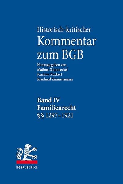 Produktbild: Historisch-kritischer Kommentar zum BGB