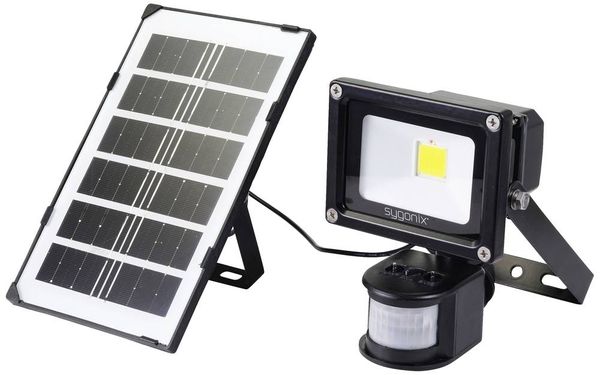 Produktbild: Sygonix SY-5461108 Solar-Spot mit Bewegungsmelder 10W Leuchtfarben: Neutralwei&szlig;