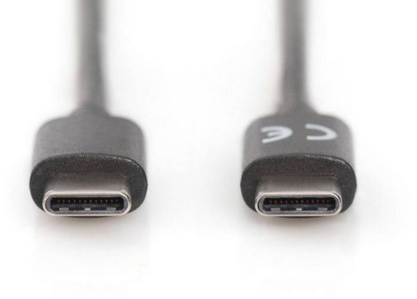Produktbild: Digitus USB-Kabel USB 2.0 USB-C&reg; Stecker, USB-C&reg; Stecker 3.00 m Schwarz Flexibel, Folienschirm, Geflechtschirm, Geschirmt, doppelt geschirmt, mit