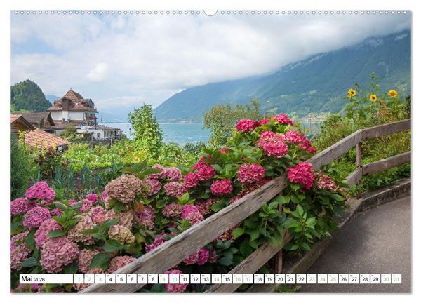 Produktbild: Faszination Berner Oberland - Thuner- und Brienzersee (hochwertiger Premium Wandkalender 2026 DIN A2 quer), Kunstdruck in Hochglanz