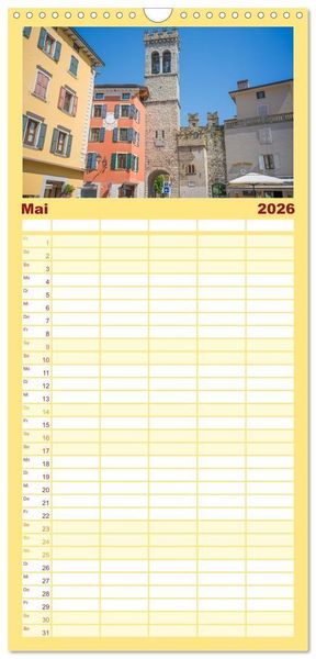 Produktbild: Familienplaner 2026 - Riva del Garda - Am Gardasee ganz im Norden mit 5 Spalten (Wandkalender, 21 x 45 cm) CALVENDO