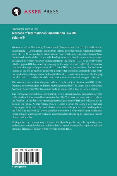 Produktbild: Yearbook of International Humanitarian Law, Volume 24 (2021)