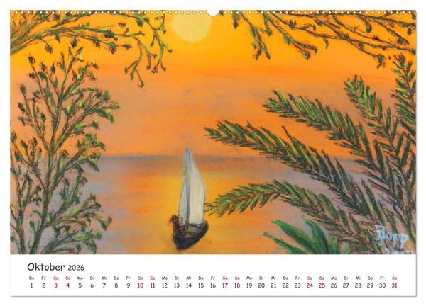Produktbild: Urlaubsstimmung f&uuml;r das ganze Jahr (hochwertiger Premium Wandkalender 2026 DIN A2 quer), Kunstdruck in Hochglanz