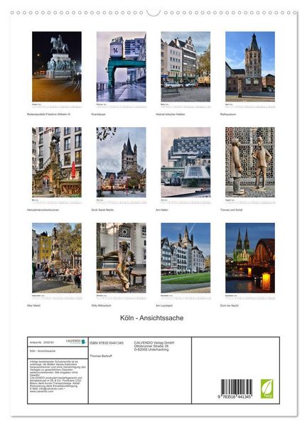 Produktbild: K&ouml;ln - Ansichtssache (hochwertiger Premium Wandkalender 2026 DIN A2 hoch), Kunstdruck in Hochglanz