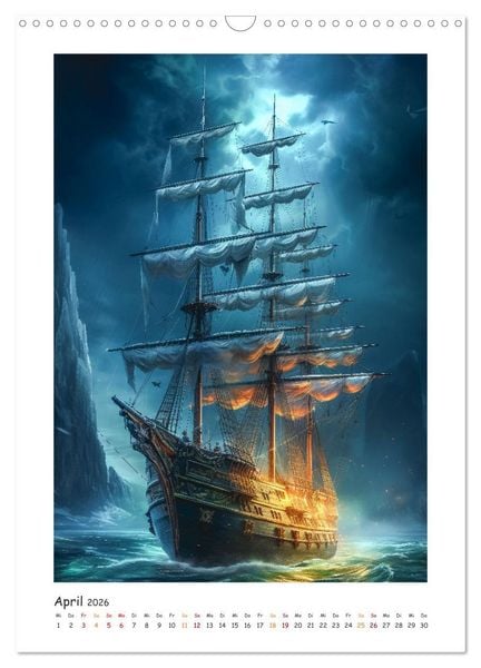 Produktbild: Piratenschiffe (Wandkalender 2026 DIN A3 hoch), CALVENDO Monatskalender