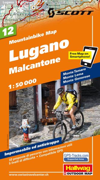 Produktbild: MTB-Karte 12 Lugano, Malcantone 1:50.000