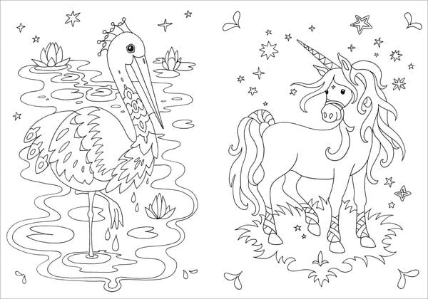 Produktbild: Glitzer-Sticker Malbuch. Magische Tiere