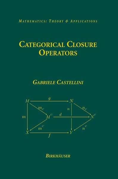 Produktbild: Categorical Closure Operators