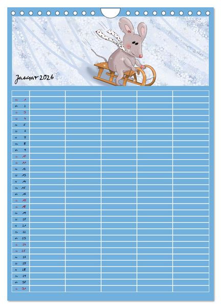 Produktbild: Mats Maus und seine Freunde (Wandkalender 2026 DIN A4 hoch), CALVENDO Monatskalender