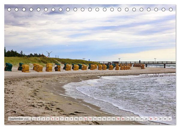 Produktbild: Fischland zwischen Ostsee und Bodden (Tischkalender 2026 DIN A5 quer), CALVENDO Monatskalender