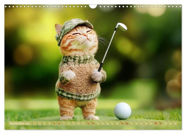 Produktbild: Lustige Sportarten f&uuml;r Katzen (Wandkalender 2026 DIN A3 quer), CALVENDO Monatskalender
