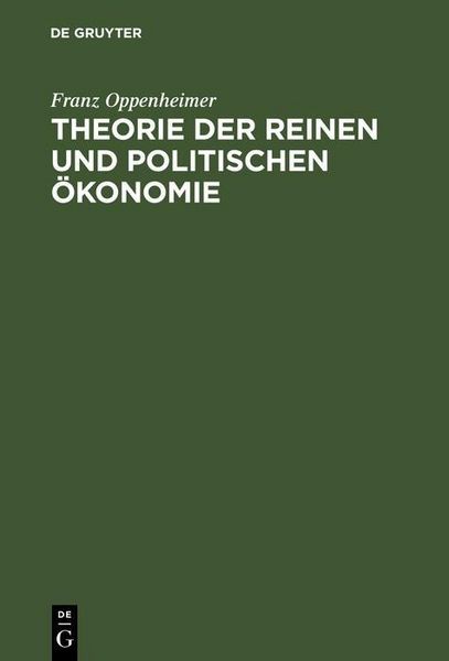 Produktbild: Theorie der reinen und politischen &Ouml;konomie