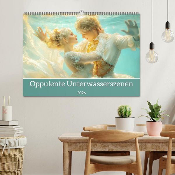 Produktbild: Opulente Unterwasserromanzen (Wandkalender 2026 DIN A2 quer), CALVENDO Monatskalender