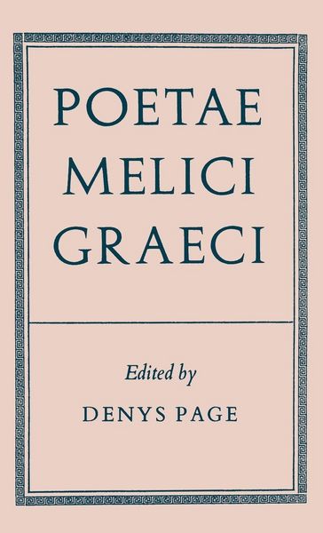 Produktbild: Poetae Melici Graeci