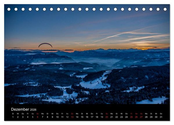 Produktbild: Paragliding - zwischen Himmel und Erde (Tischkalender 2026 DIN A5 quer), CALVENDO Monatskalender