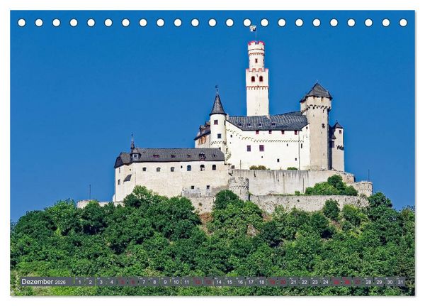 Produktbild: Burgen der Rheinromantik (Tischkalender 2026 DIN A5 quer), CALVENDO Monatskalender
