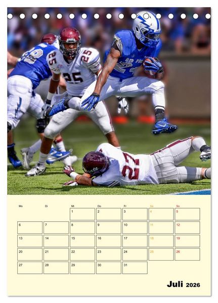 Produktbild: American Football, Team-Arbeit (Tischkalender 2026 DIN A5 hoch), CALVENDO Monatskalender