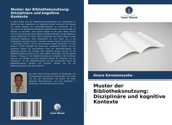 Produktbild: Muster der Bibliotheksnutzung: Disziplin&auml;re und kognitive Kontexte