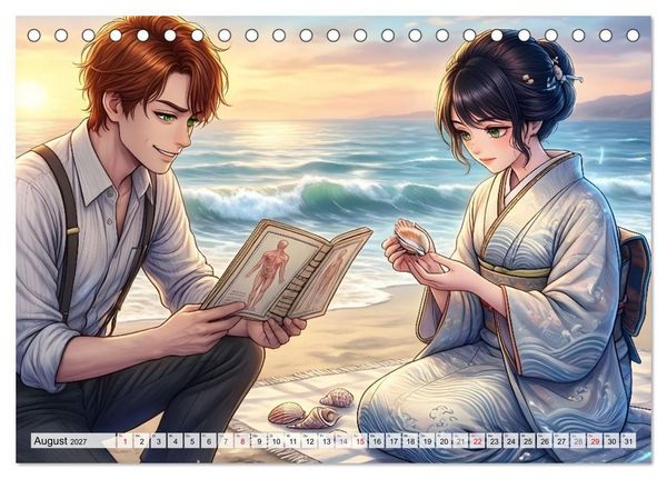 Produktbild: Meiji Mondkalender (Tischkalender 2027 DIN A5 quer), CALVENDO Monatskalender