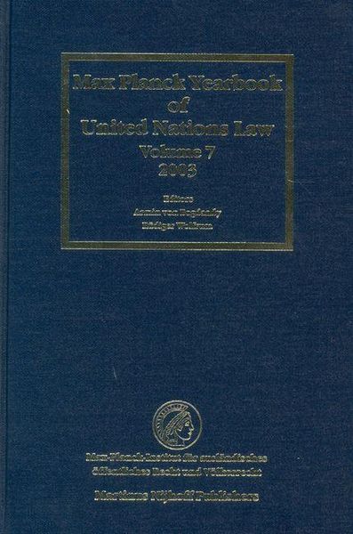 Produktbild: Max Planck Yearbook of United Nations Law, Volume 7 (2003)