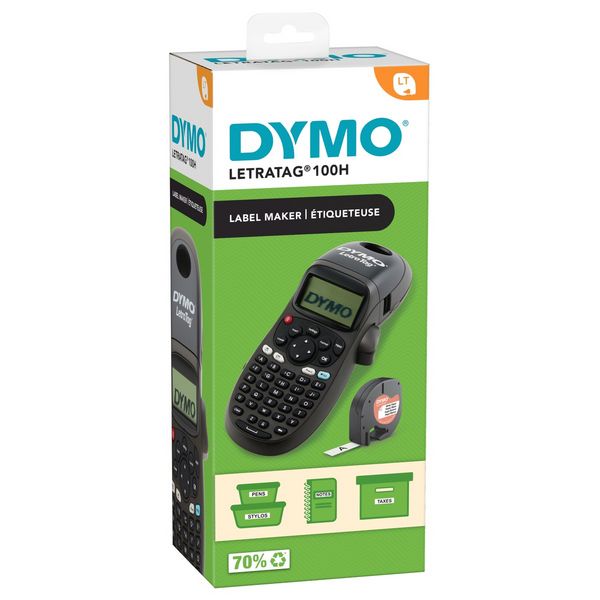 Produktbild: DYMO LetraTag LT-100H Schwarz Beschriftungsger&auml;t Geeignet f&uuml;r Schriftband: LT 12mm