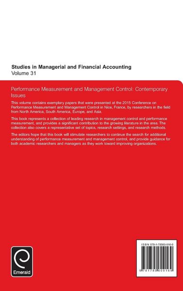 Produktbild: Performance Measurement and Management Control