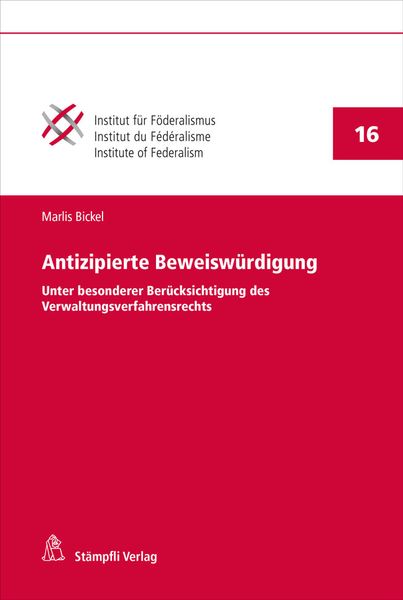 Produktbild: Antizipierte Beweisw&uuml;rdigung