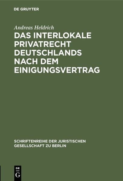Produktbild: Das Interlokale Privatrecht Deutschlands nach dem Einigungsvertrag