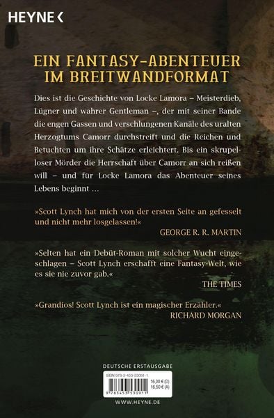 Produktbild: Die L&uuml;gen des Locke Lamora / Locke Lamora Band 1