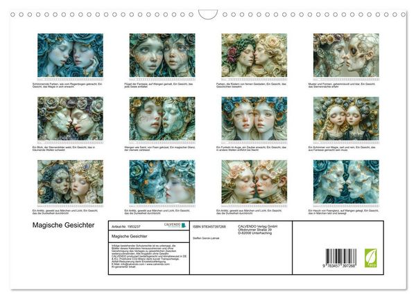 Produktbild: Magische Gesichter (Wandkalender 2026 DIN A3 quer), CALVENDO Monatskalender