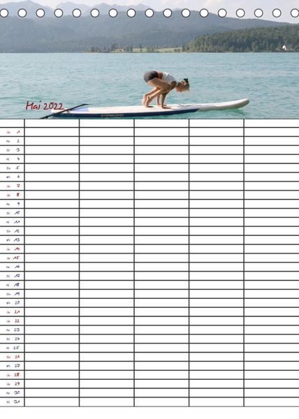 Produktbild: Faszination Yoga - SUP (Familienplaner 5 spaltig) (Tischkalender 2022 DIN A5 hoch)