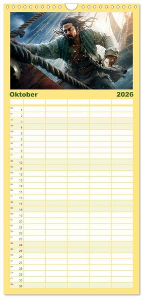 Produktbild: Familienplaner 2026 - Zauberhafte M&auml;rchen aus aller Welt mit 5 Spalten (Wandkalender, 21 x 45 cm) CALVENDO