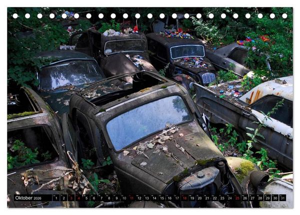Produktbild: Autowracks - rostende Liebe (Tischkalender 2026 DIN A5 quer), CALVENDO Monatskalender