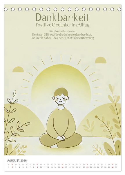 Produktbild: Dein Anti-Stress Kalender - Monatliche Inspirationen f&uuml;r mehr Entspannung (Tischkalender 2026 DIN A5 hoch), CALVENDO Monatskalender