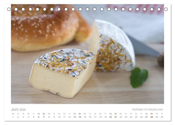 Produktbild: Der K&auml;sekalender Edel und lecker (Tischkalender 2026 DIN A5 quer), CALVENDO Monatskalender
