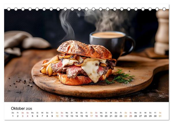 Produktbild: Fastfood - schnell, s&uuml;ndig, lecker (Tischkalender 2026 DIN A5 quer), CALVENDO Monatskalender