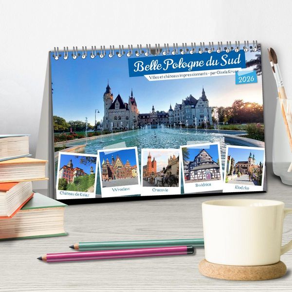 Produktbild: Belle Pologne du Sud (Calendrier de bureau 2026 DIN A5 vertical), CALVENDO calendrier mensuel