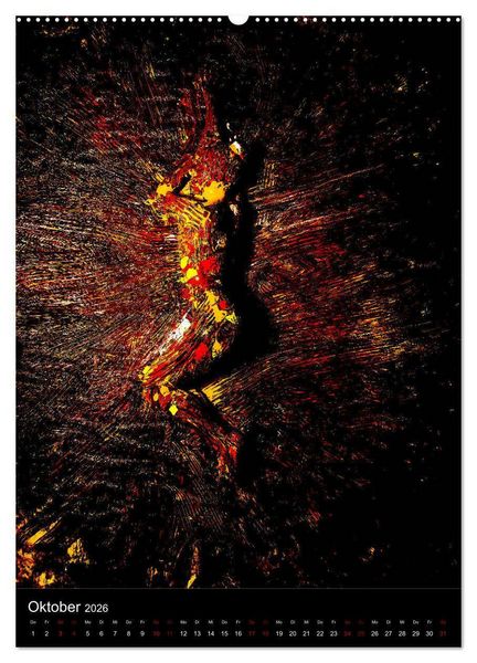 Produktbild: Farbakte - Action Paintings (Wandkalender 2026 DIN A2 hoch), CALVENDO Monatskalender