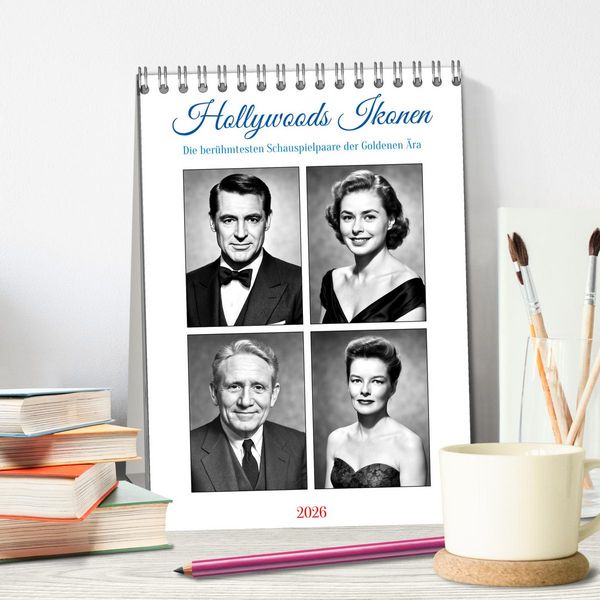 Produktbild: Hollywoods Ikonen (Tischkalender 2026 DIN A5 hoch), CALVENDO Monatskalender