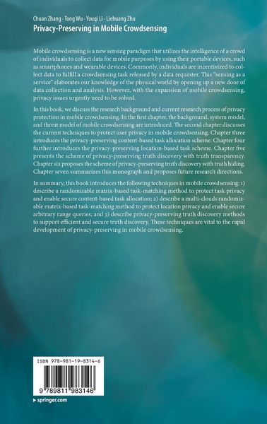 Produktbild: Privacy-Preserving in Mobile Crowdsensing