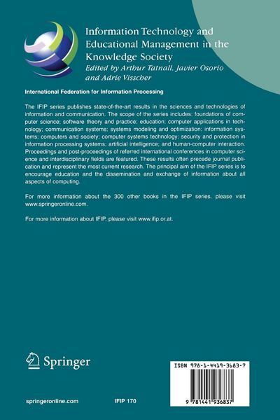 Produktbild: Information Technology and Educational Management in the Knowledge Society