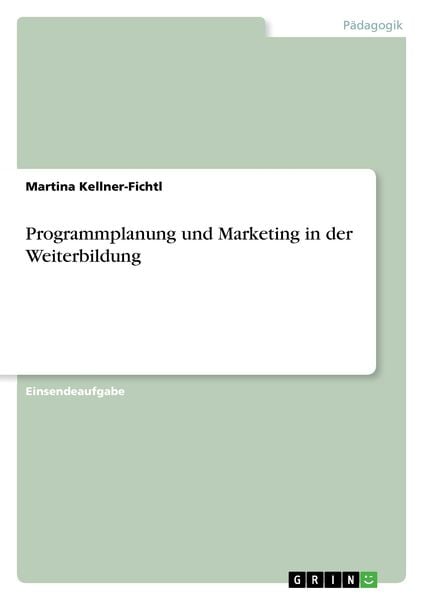 Produktbild: Programmplanung und Marketing in der Weiterbildung