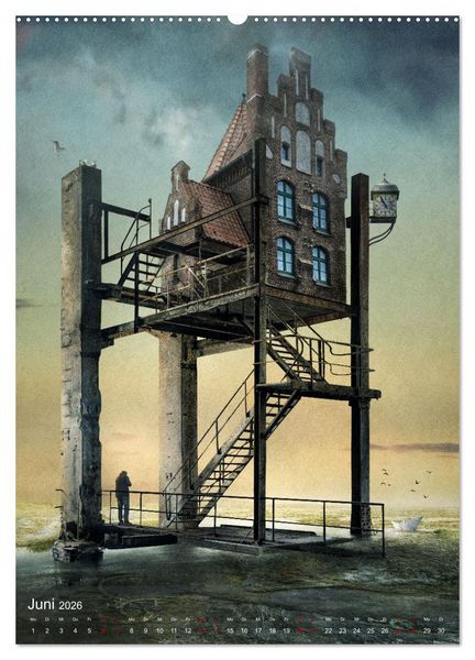 Produktbild: Hinter dem Horizont im Reich der Fantasie (Wandkalender 2026 DIN A2 hoch), CALVENDO Monatskalender